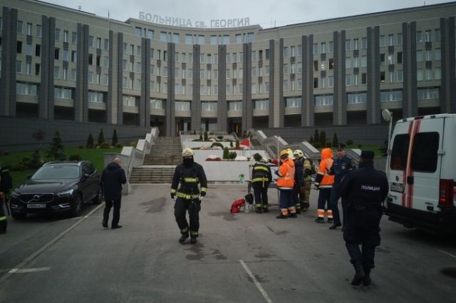В больнице ранним утром произошел пожар.