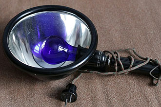 Синяя лампа Прогревание